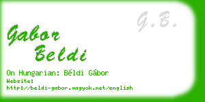gabor beldi business card