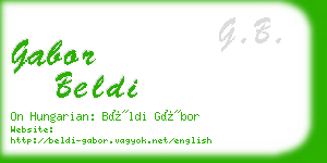 gabor beldi business card